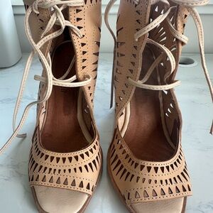 Jeffrey Campbell Laser Cut wedge heels, size 5.5